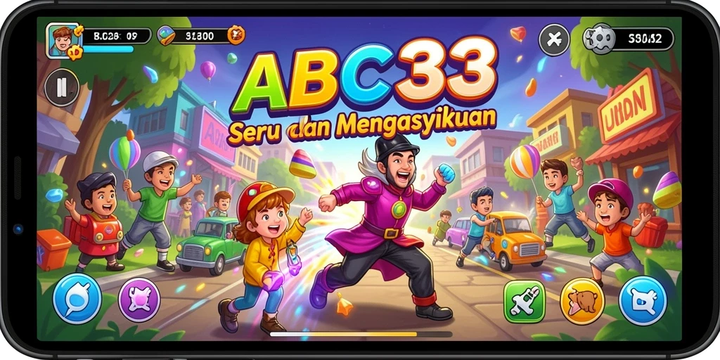 Screenshot utama menunjukkan gameplay seru dari ABC33.