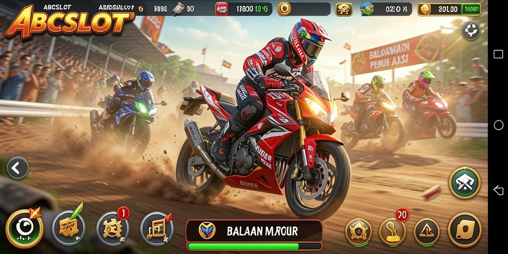 Gameplay seru balapan motor di ABCSLOT.