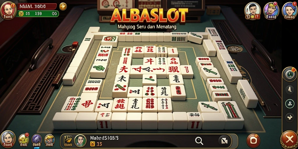 Tampilan gameplay seru ALBASLOT dengan Mahjong klasik.