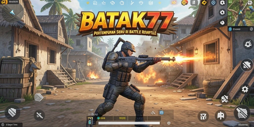 Tangkapan layar gameplay <strong>BATIK77</strong> menampilkan aksi nyata dalam pertempuran Battle Royale.