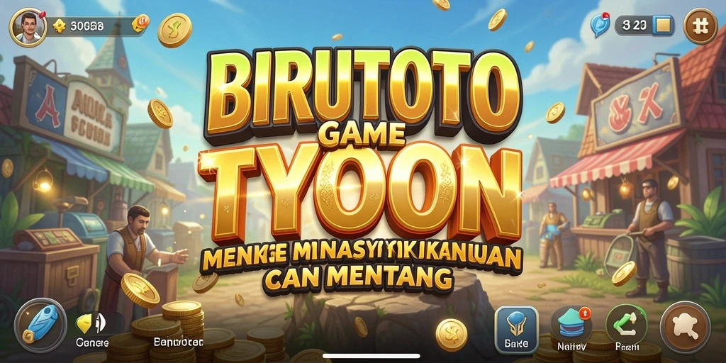 Screenshot gameplay BIRUTOTO menampilkan keseruan membangun empire bisnis.