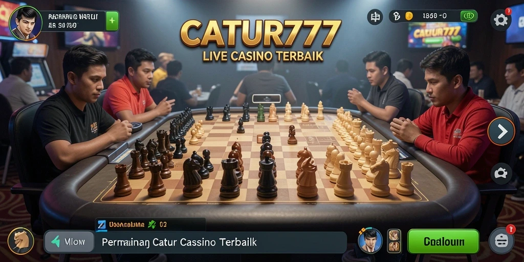 Tampilan gameplay Live Casino di CATUR777 dengan dealer profesional.