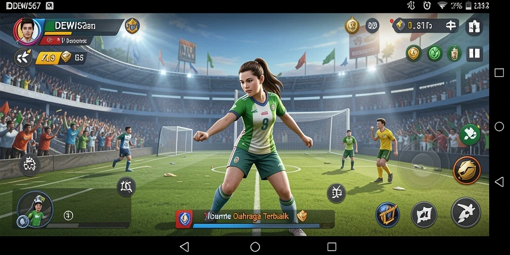 Tampilan seru gameplay DEWI567 yang menampilkan aksi olahraga mendebarkan.