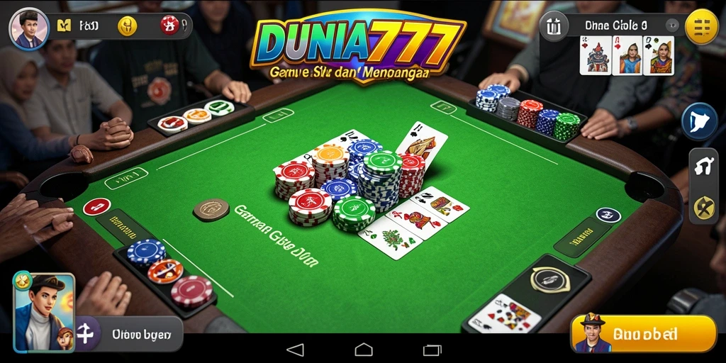 Tampilan gameplay seru DUNIA777 dengan teman-teman.