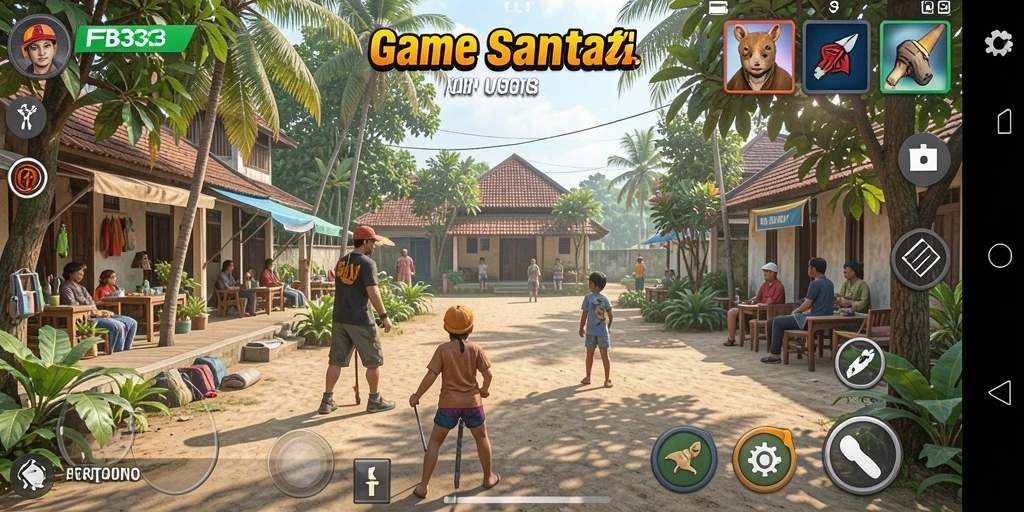 Screenshot utama FB333 yang menunjukkan aksi gameplay santai dan menarik.