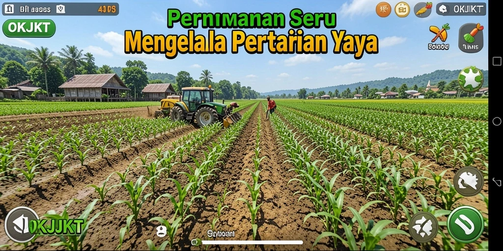 Gameplay seru mengelola pertanian di OKJKT.