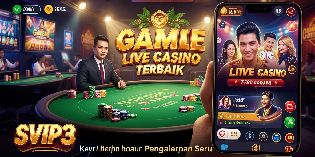 Tampilan gameplay seru di aplikasi Live Casino SVIP3.