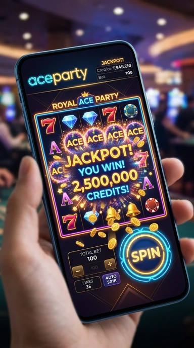 Halaman unduh APK aceparty yang menunjukkan proses pengunduhan yang cepat dan aman.